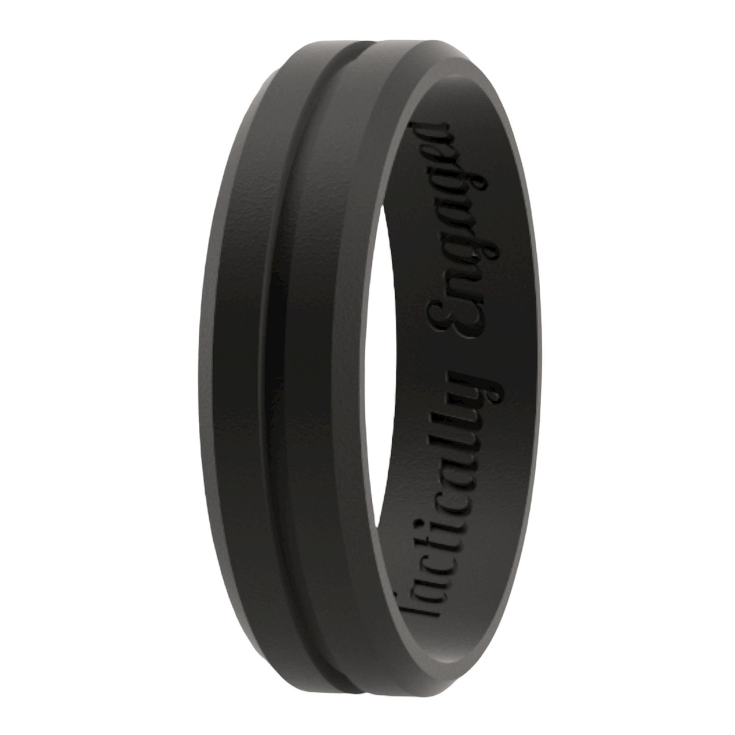 Mirrimi Black Silicone Ring