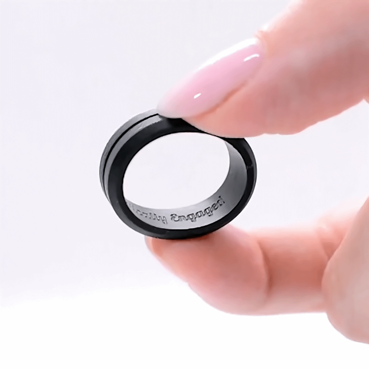 Mirrimi Black Silicone Ring