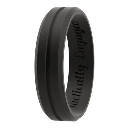 Mirrimi Black Silicone Ring