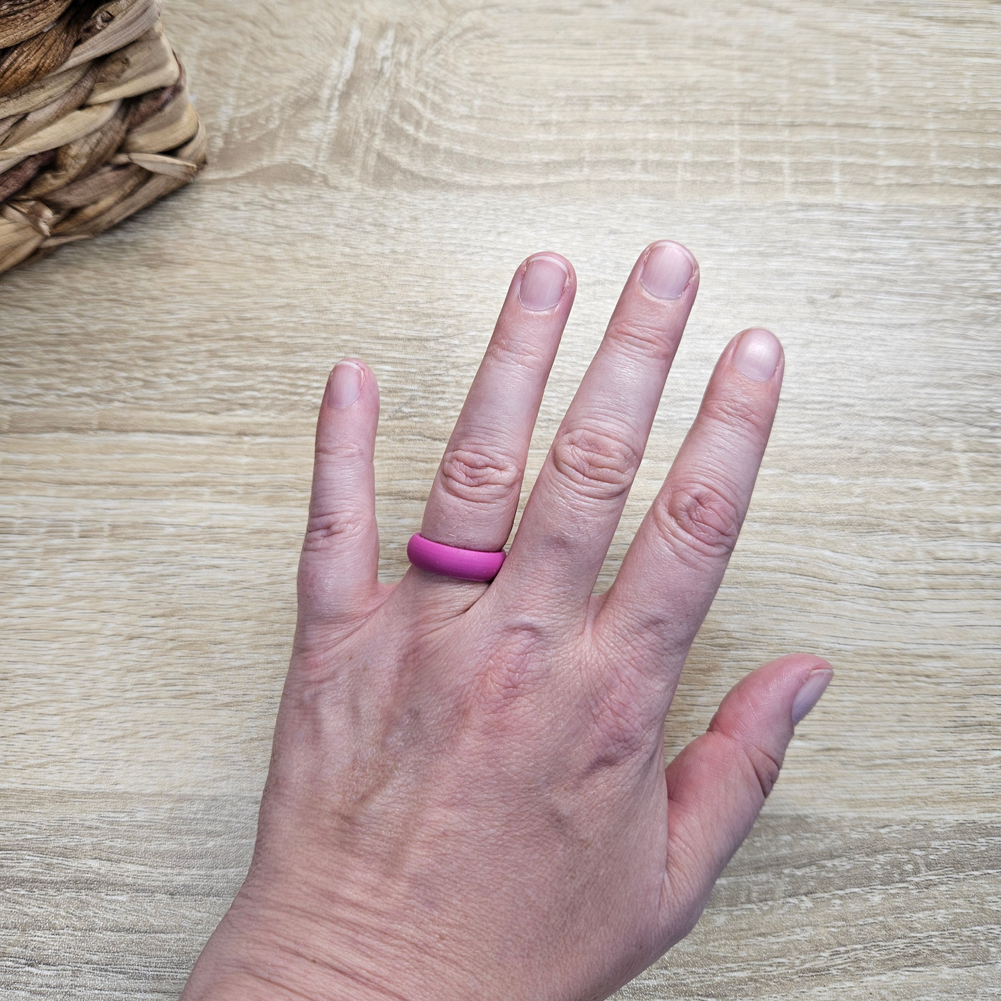 Thin Classic Pink Silicone Ring