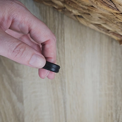 Mirrimi Black Silicone Ring